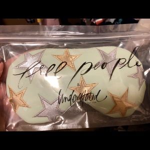 Free People Mint Star Sleep Mask with Gold & Silver Stars